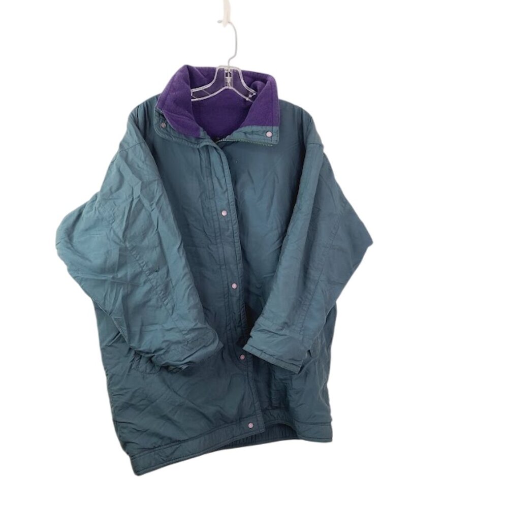 Patagonia Women's Teal Purple Padded Outdoor Winter Snow Jacket Size M - Picture 1 of 6